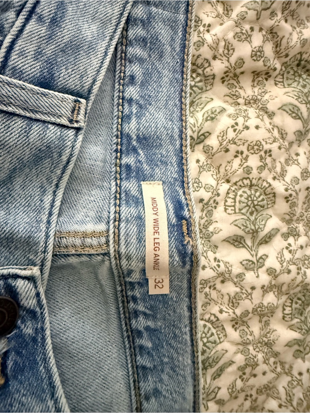 Levi's Middy Wide Leg Ankle Jeans.  Size 32.